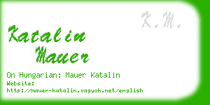 katalin mauer business card